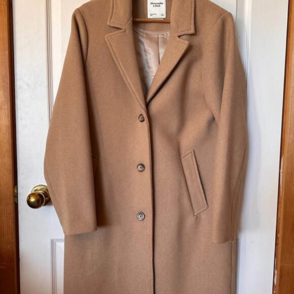 Abercrombie & Fitch Wool-Blend Dad Coat - Picture 3 of 6
